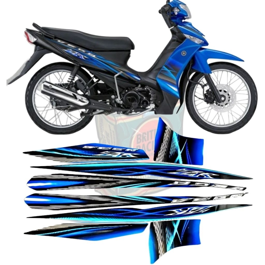 STRIPING STANDART YAMAHA VEGA BIRU ZR 2012 STIKER BODY VEGA ZR 2012 LIS BODY VEGA ZR TERMURAH TERLAR