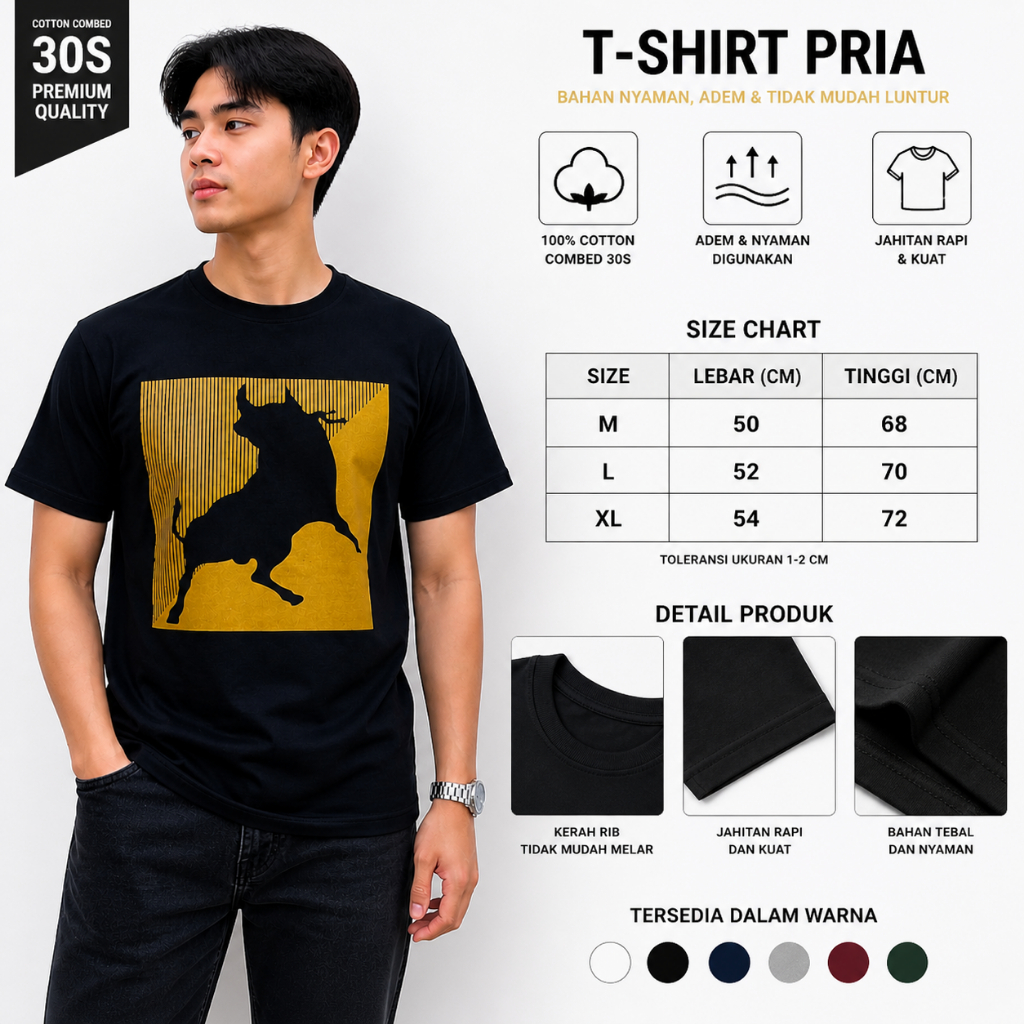 Kaos Pria - Lois Premium - Lois M.L.XL.XXL- Kaos Pria Keren - Tshirt Outfit Of The Day