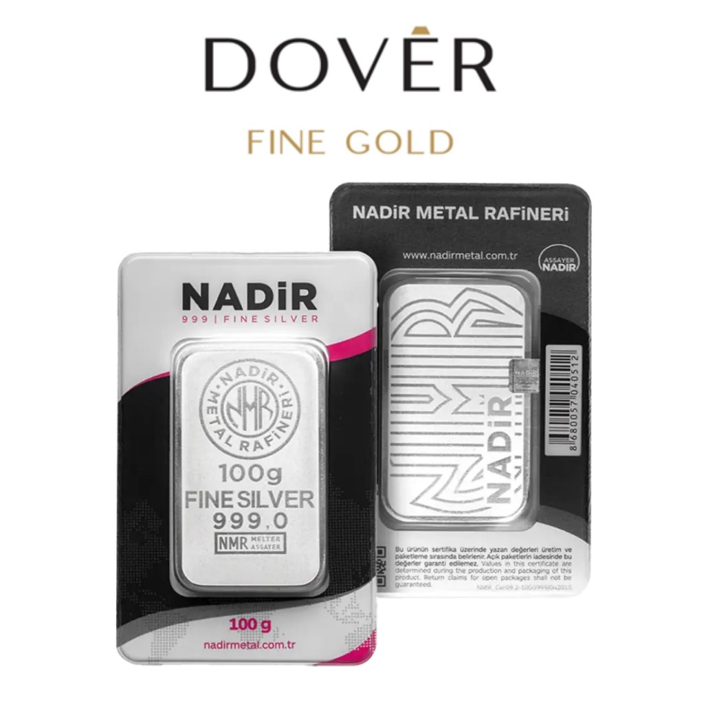 READY STOCK Perak Batangan Nadir Turki Turkey Silver Bar 99.90% 100 g gr gram sertifikat