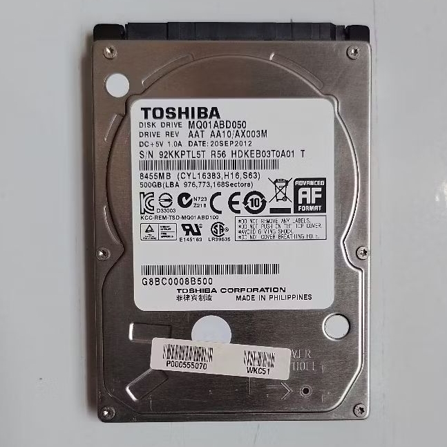 hardisk laptop toshiba 500gb