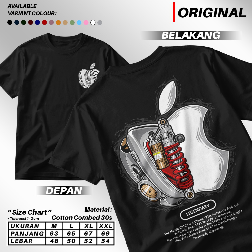 KAOS BAJU APPLE ORIGINAL CBGLOWING T-SHIRT APPLE