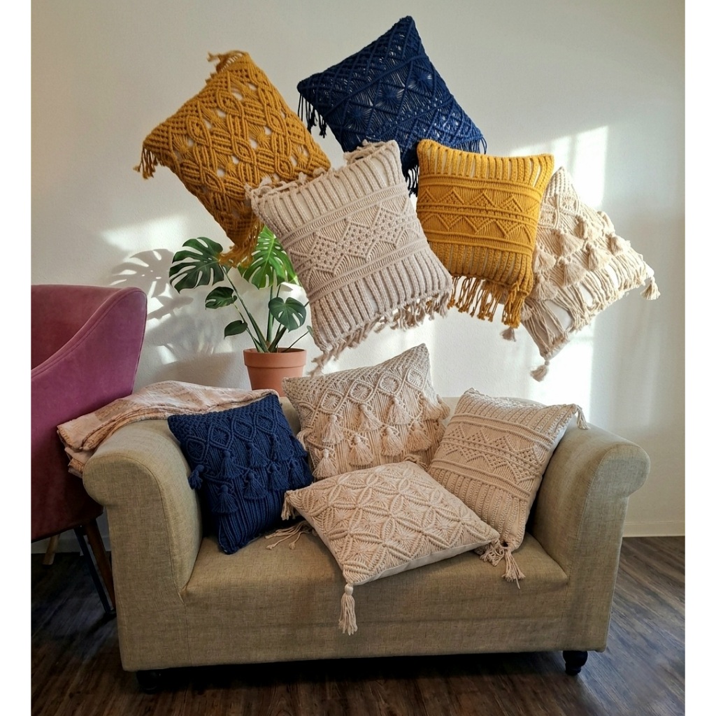 SARUNG BANTAL SOFA / SARUNG BANTAL SOFA MACRAME / SARUNG BANTAL SOFA