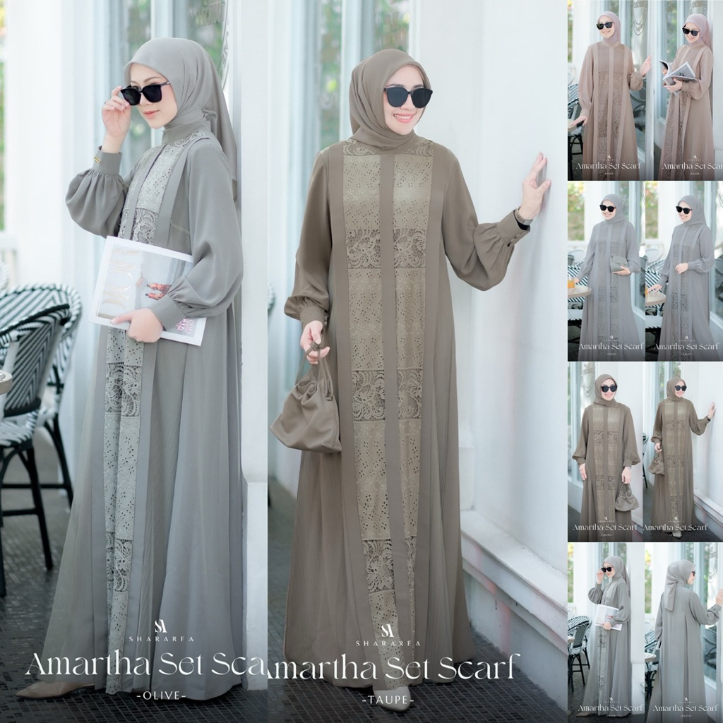 Amartha Set by Shararea | Dress Set Scarf