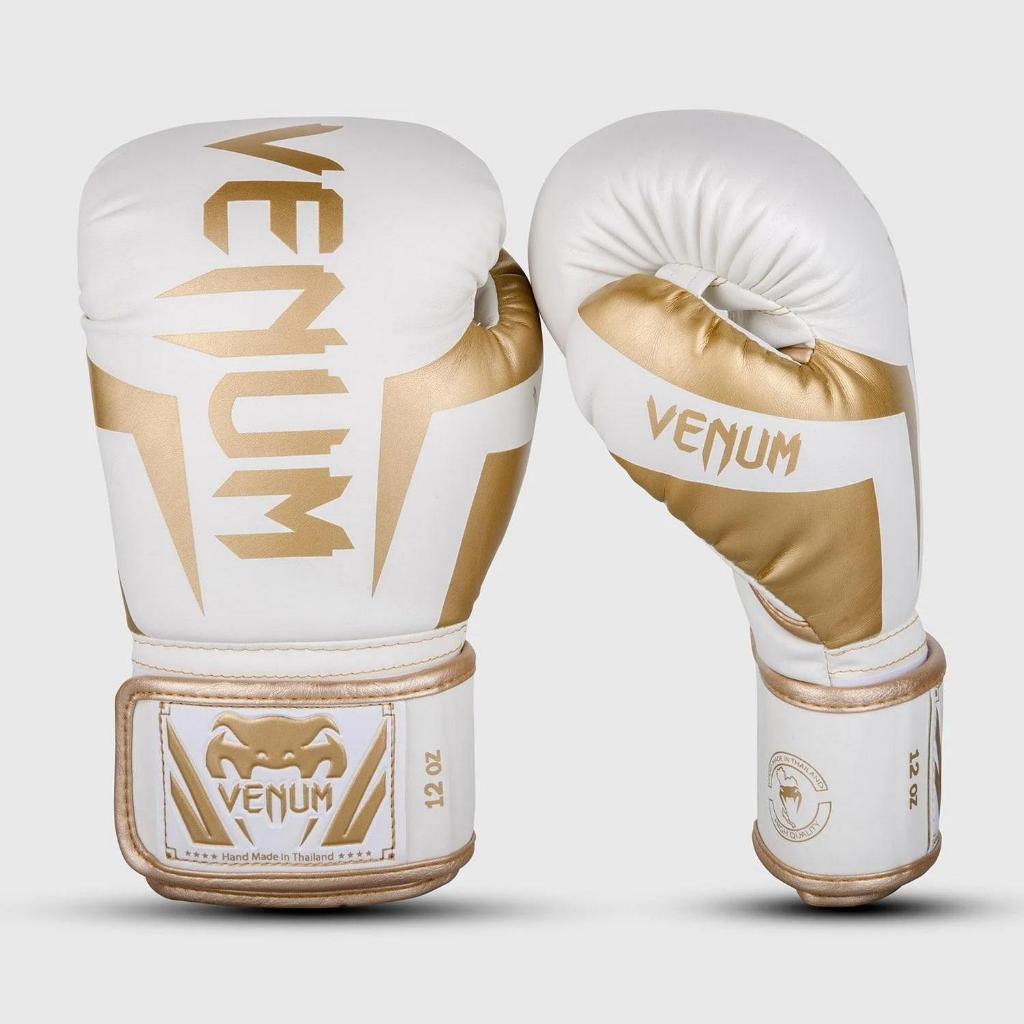 Sarung tinju Venum boxing glove Elite White Gold Original