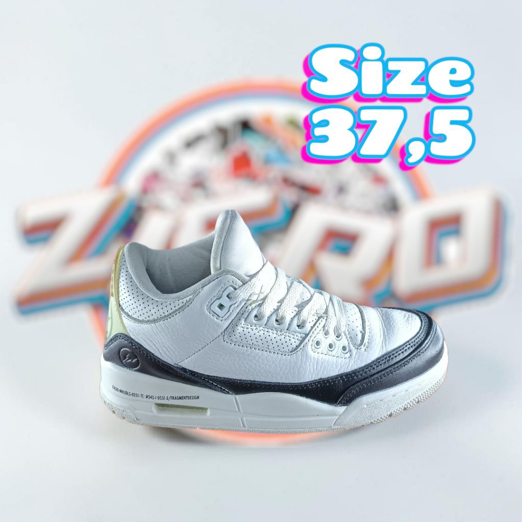 sepatu basket sneakers casual anak Jordan 3 fragment