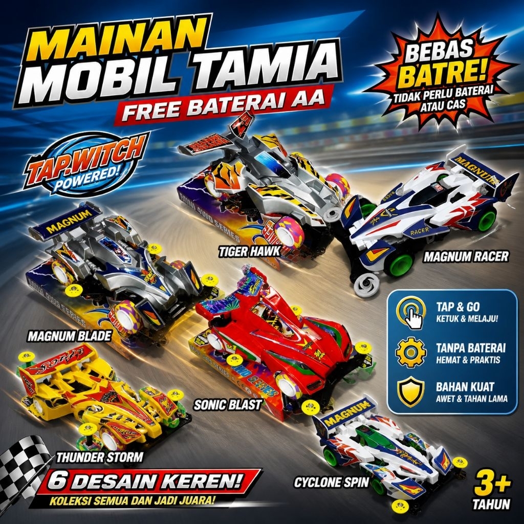 Mainan Mobil Tamiya 4WD Super Cepat Balapan Warna Random maenan anak mobil tamia