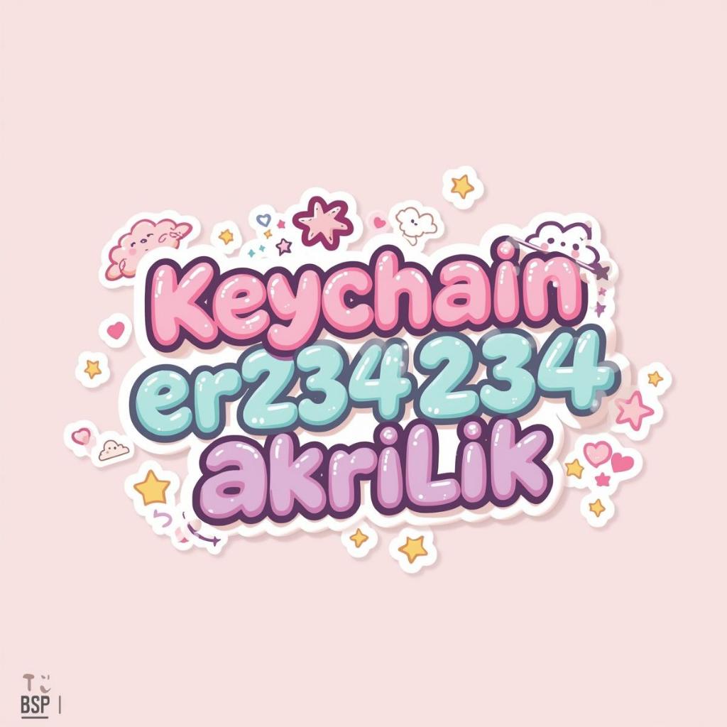 hiasan keychan dekor r234 spesial ukuran 234 cm spesial tempel