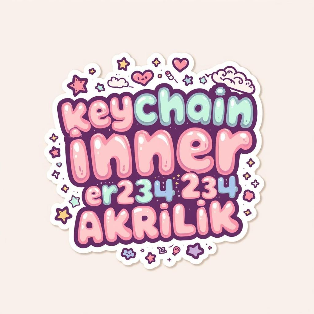hiasan keychain dekor dalam r234 ukuran 234 cm spesial tempel dinding