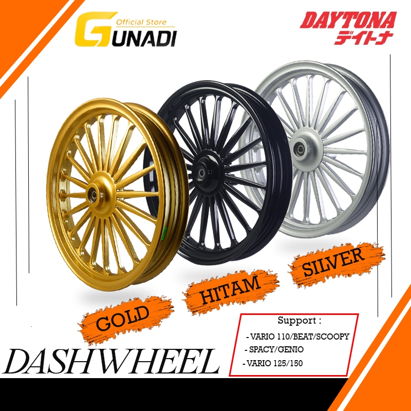 Velg Daytona Dash Wheel Ori Pnp BaAT Deluxe Scoopy fi ESP Vario 125 Vario 150 V160 Stylo CBS Ring 14