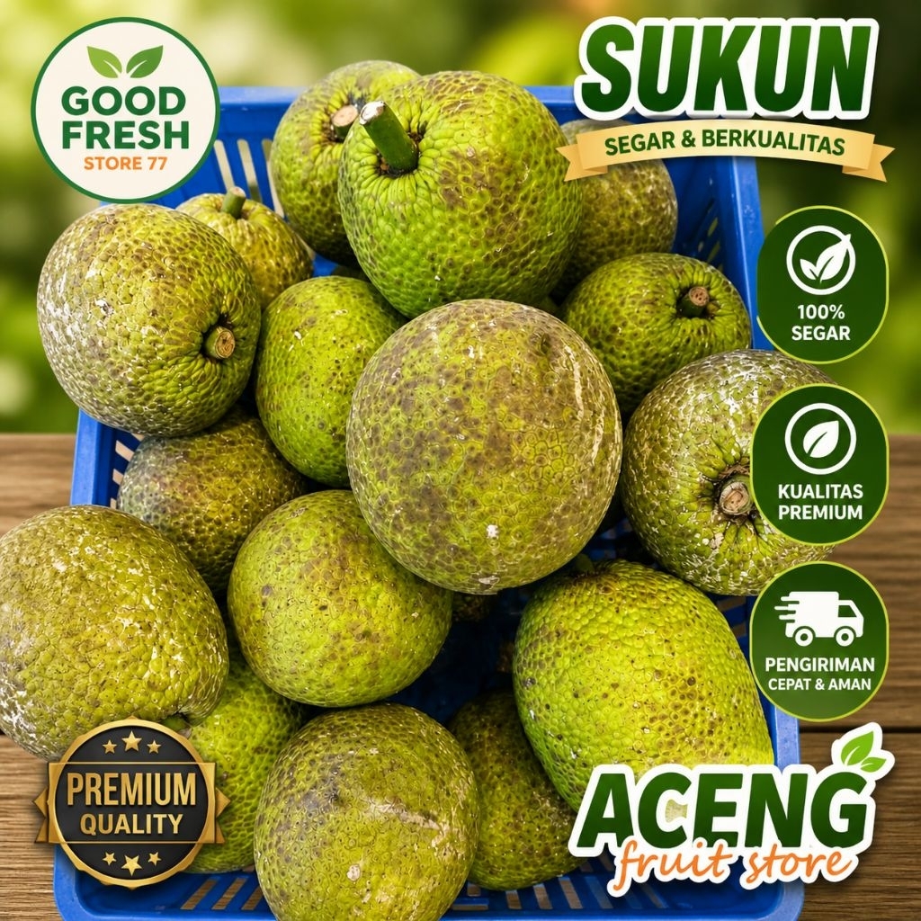 sukun hijau pulen super fresh utuh -+1,3 kg