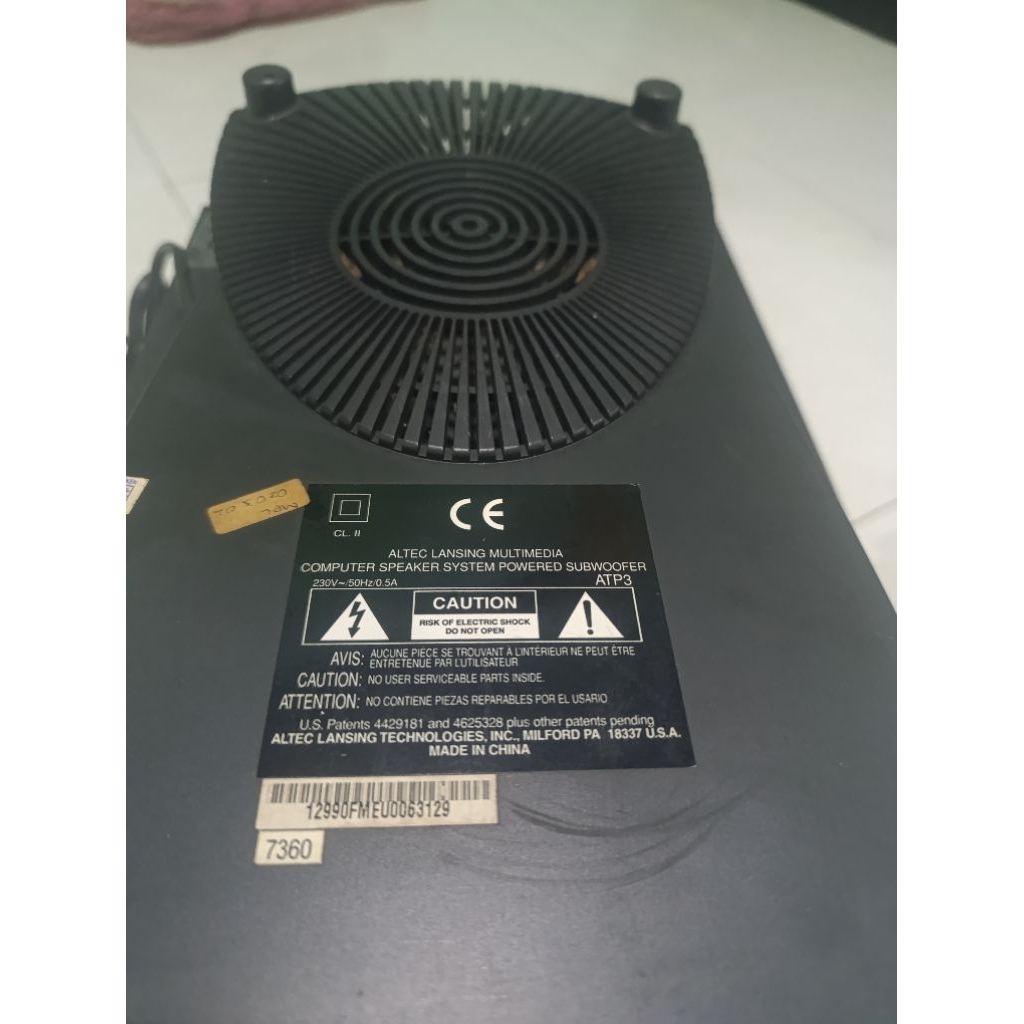 speaker subwoofer altec lansing atp3 U.S.A