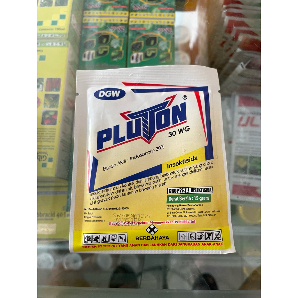 PLUTON 30WG 15GRAM DGW INSEKTISIDA INDOSAKARB 30% DGW ORIGINAL
