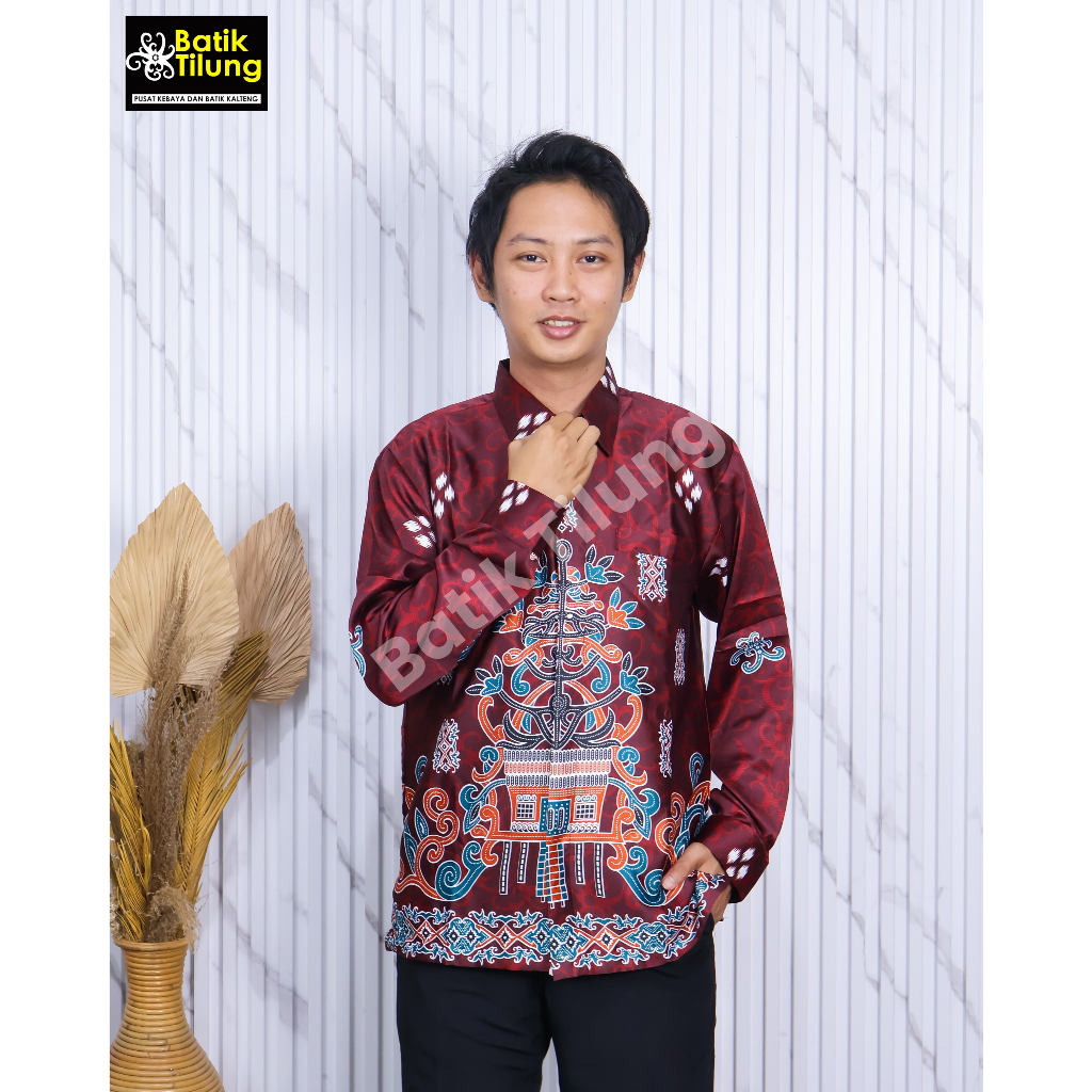 Kemeja Batik Motif Kalteng Dayak