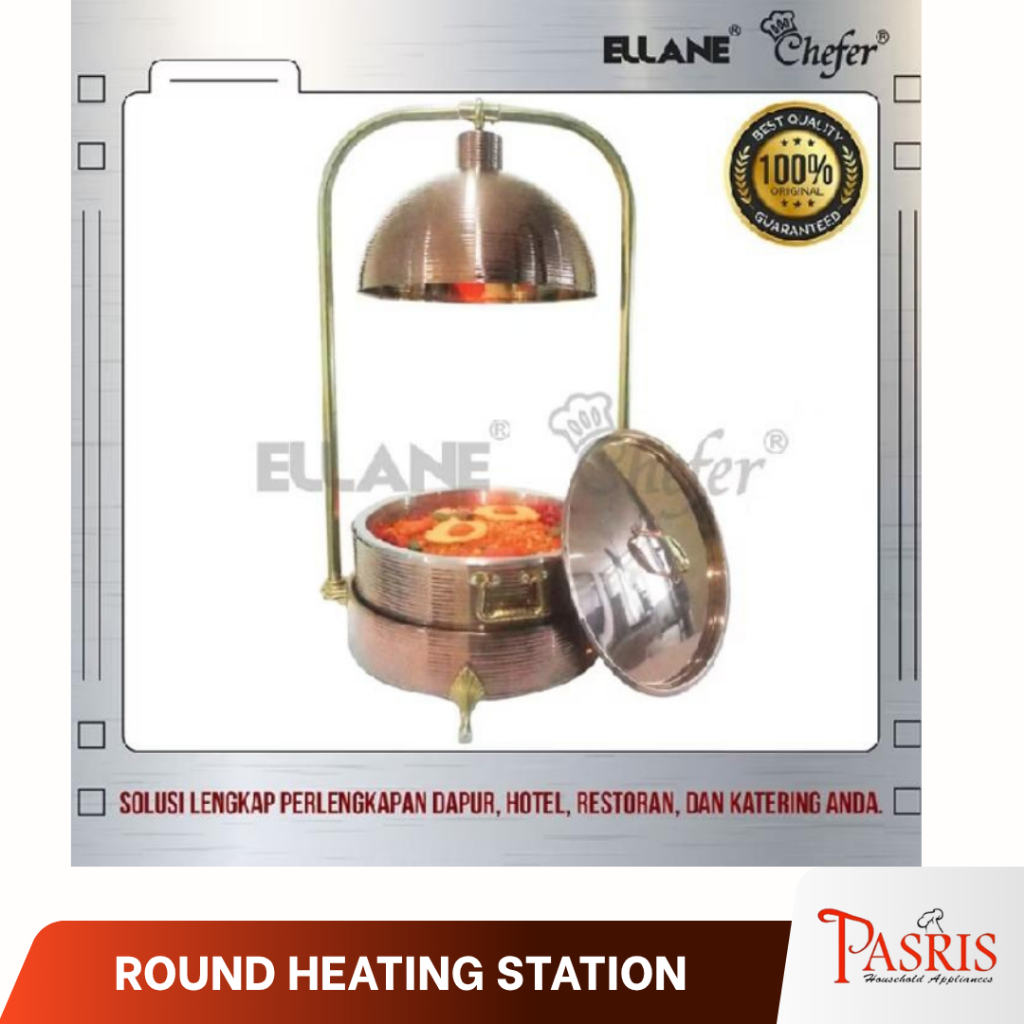 Heating Station Stainless Steel Rose Gold Pemanas Makanan