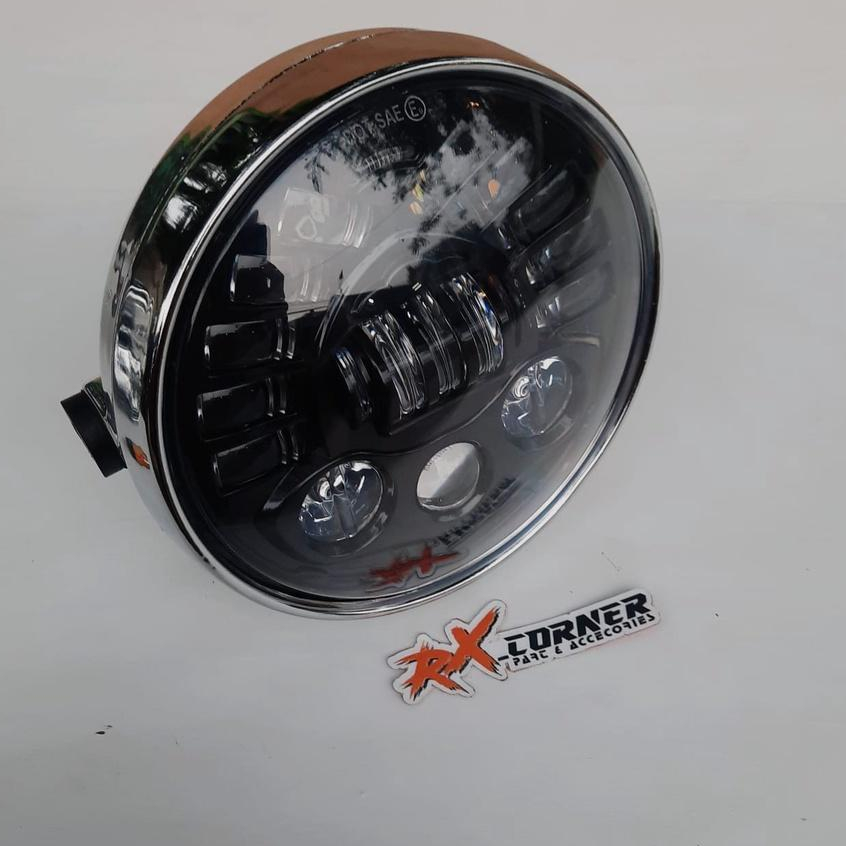 Lampu Depan Ninja SS batok ninja ss head lamp ninja SS HMA bulat chrome KW super set daymaker