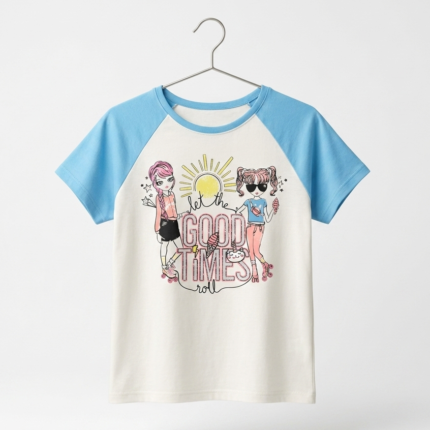 Kaos Anak Perempuan Size 5T Branded365 Kids by Garanimals | Sisa Ekspor | Atasan Reglan Let The Good