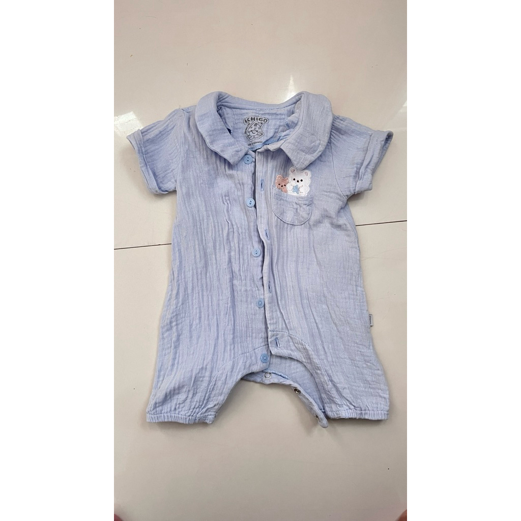 Baju Bayi Biru Ichigo Romper