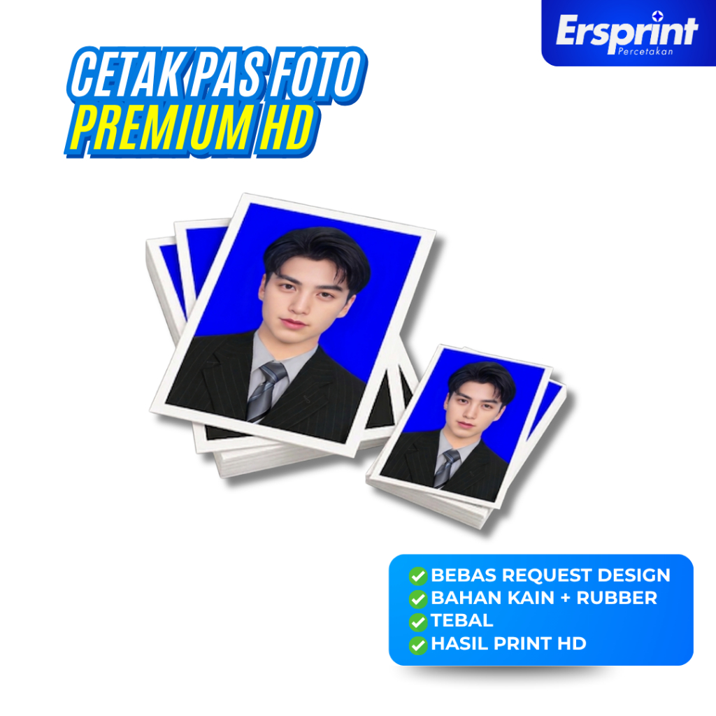 CETAK PAS FOTO PREMIUM HD - Jasa Cetak Foto 2x3 3x4 4x6 Kualitas Studio - Satu Hari Jadi