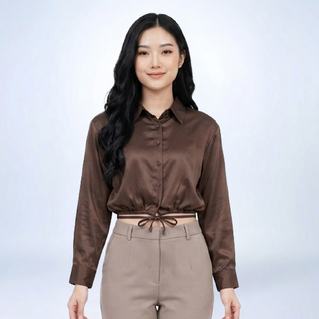 Emba Ladies - Victoria Kemeja Croptop Lengan Panjang Collection