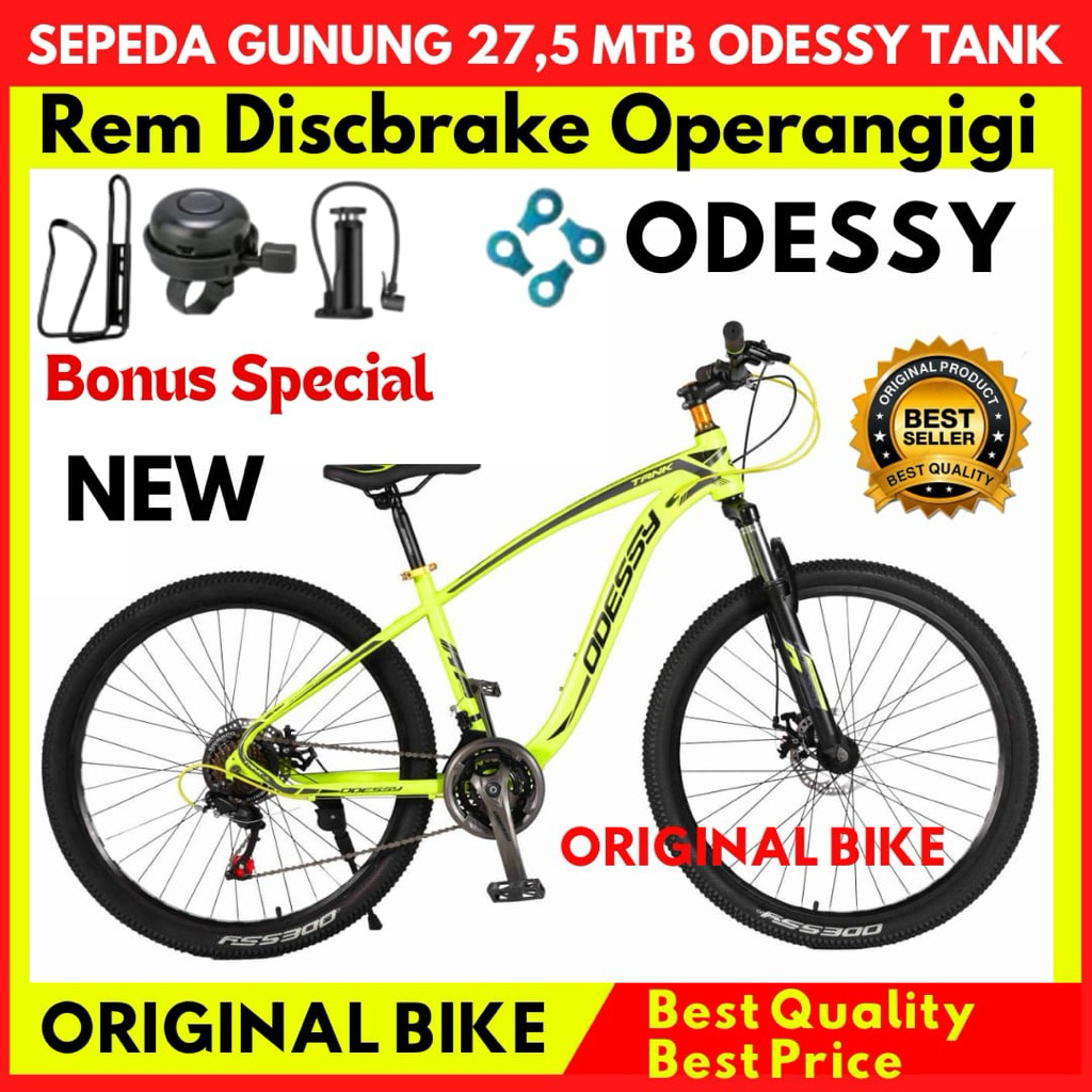 Sepeda Gunung 26 27,5 MTB ODESSY Tank REM CAKRAM NEW