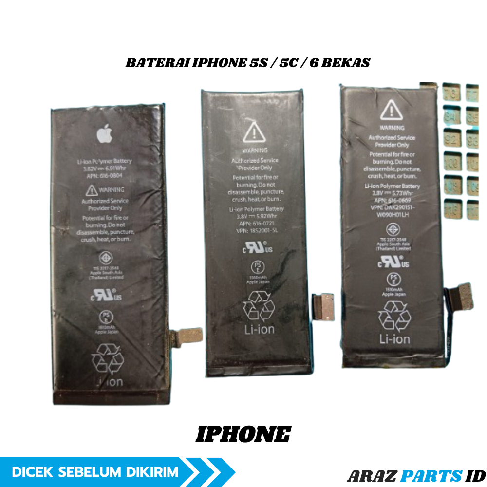 Baterai iPhone 5S 5C 6 Bekas