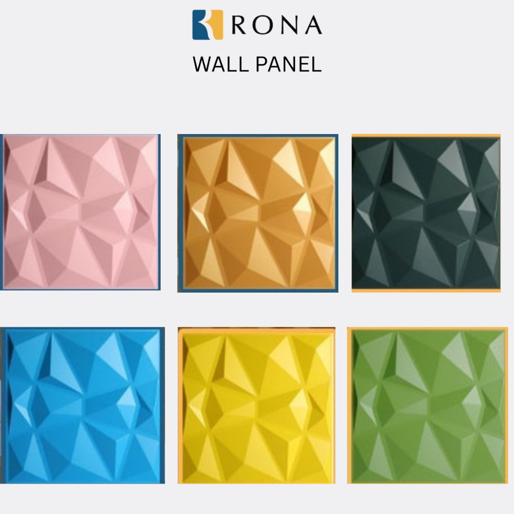 RONA - 3D PVC Wall Panel Warna Warni 50x50cm