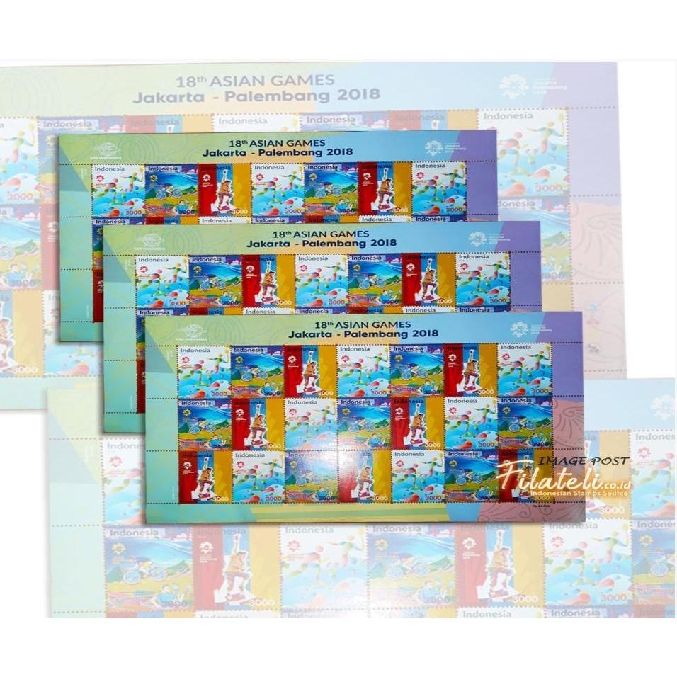 Full Sheet Prangko Olahraga 7pcs | Olimpiade + Asian Games + SEA Games + PON