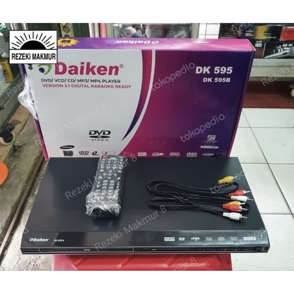 Dvd Player DAIKEN VCD DVD CD MP3 MP4 KEY CONTROL HDMI NEW