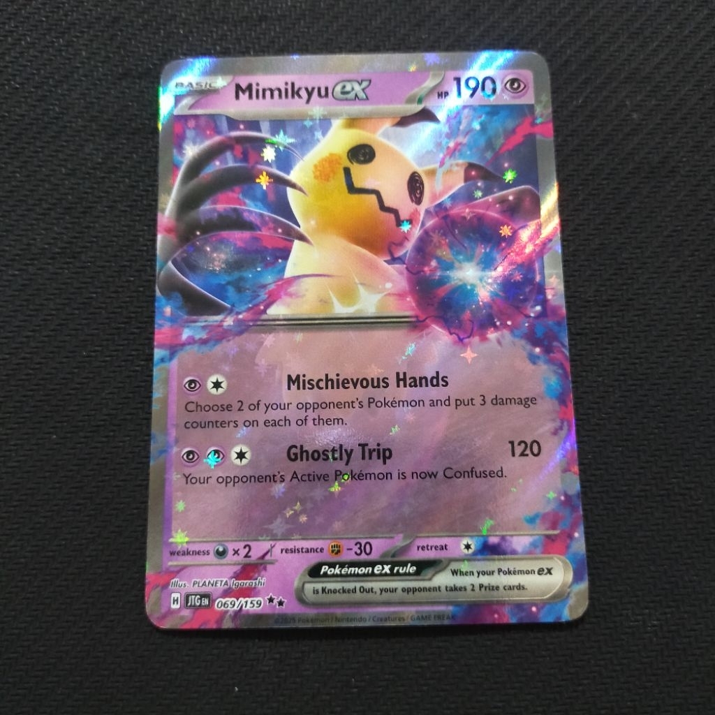 Kartu TCG Pokemon EN Original Mimikyu ex JTG 069/159