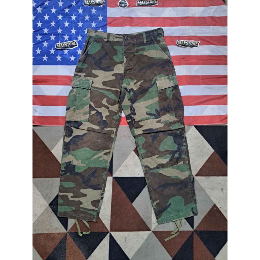 Vintage Trousers Woodland Camoflage 90s