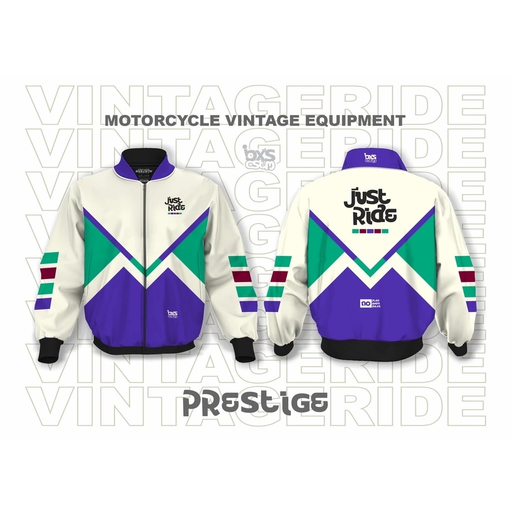 JAKET MOTOR JUST RIDE VESPA HONDA SUZUKI KAWASAKI YAMAHA JAKET VINTAGE 90S JACKET RIDING BAHAN LOTTO