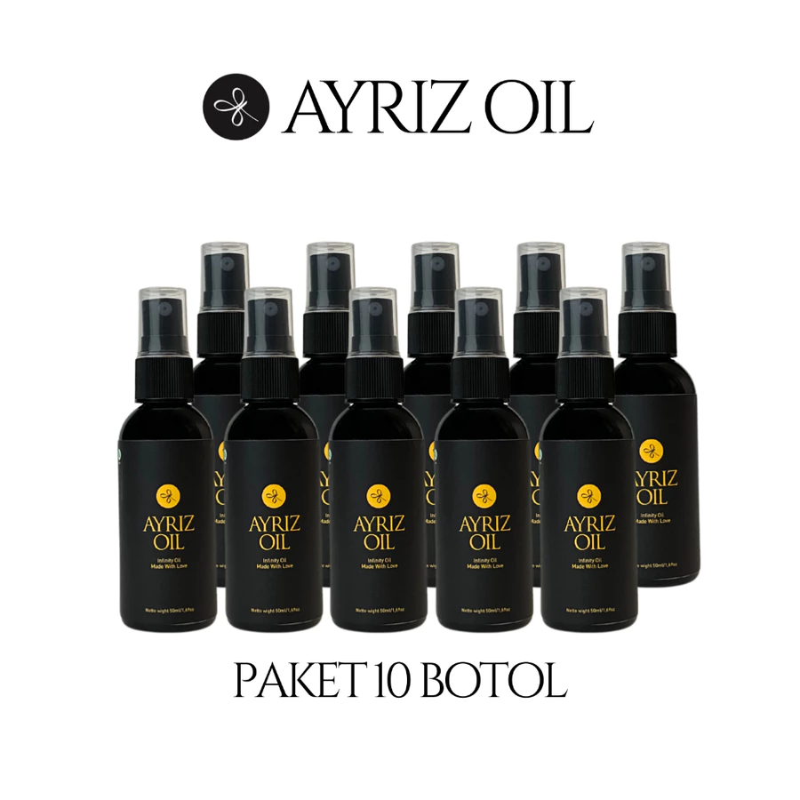PROMO MURAH!!!! PAKET 10 BOTOL AYRIZ OIL TRAVEL SIZE 50ML MINYAK TERAPI HERBAL MINYAK TERAPI
