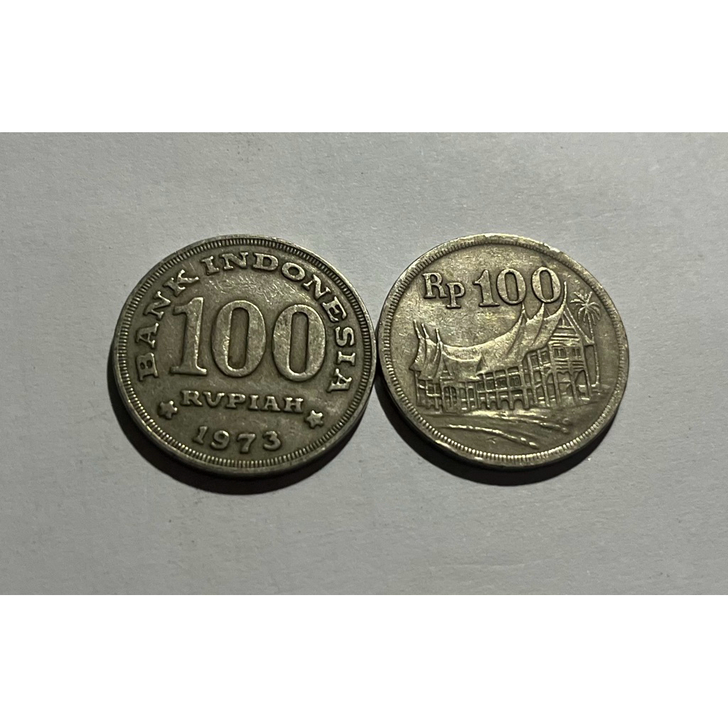 koin kuno 100 rupiah tahun 1973 tebal