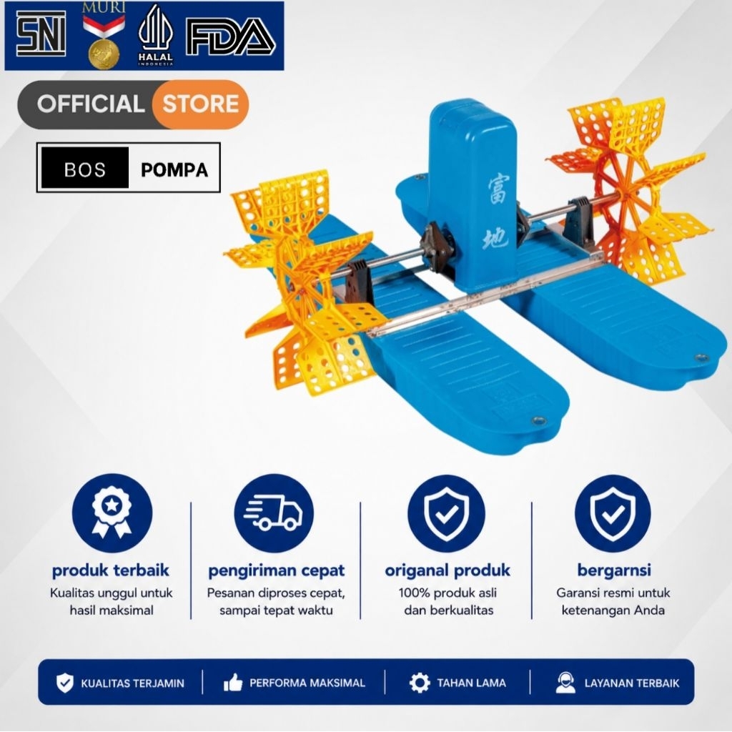 Pompa kincir Angin tambak 1,5kw 3phase 2 hp pompa sirkulasi air tambak