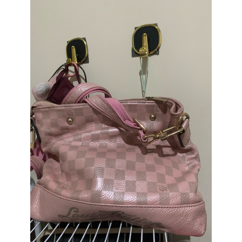 LOUIS VUITTON bag tas BACA DESKRIPSI kulas kulit asli dusty pink azure elpong PV preloved bukan nadj
