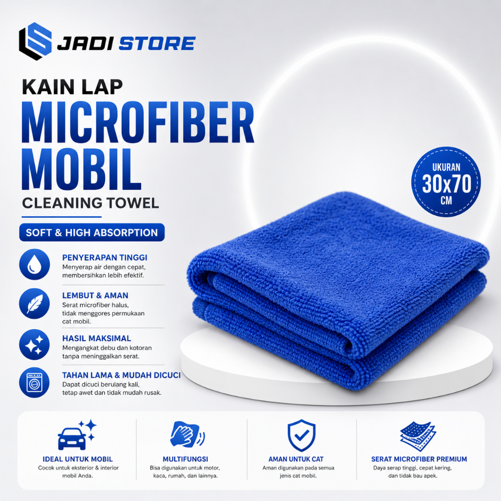 HAIFENG Kain Lap Microfiber Mobil Cleaning Towel Soft High Absorption 30x30 30x40 30x70cm Lap Serbag