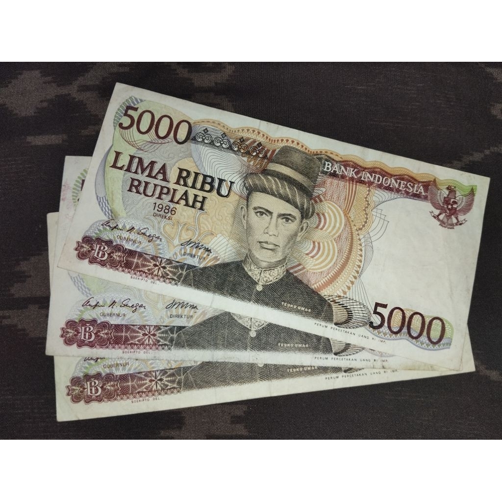 uang kertas kuno 5000 teku umar