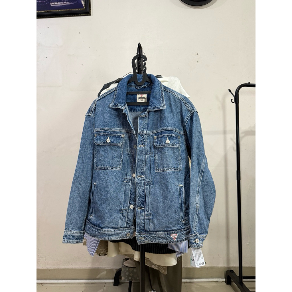 GUESS DENIM JACKET - jaket jeans guess - jaket denim guess wanita