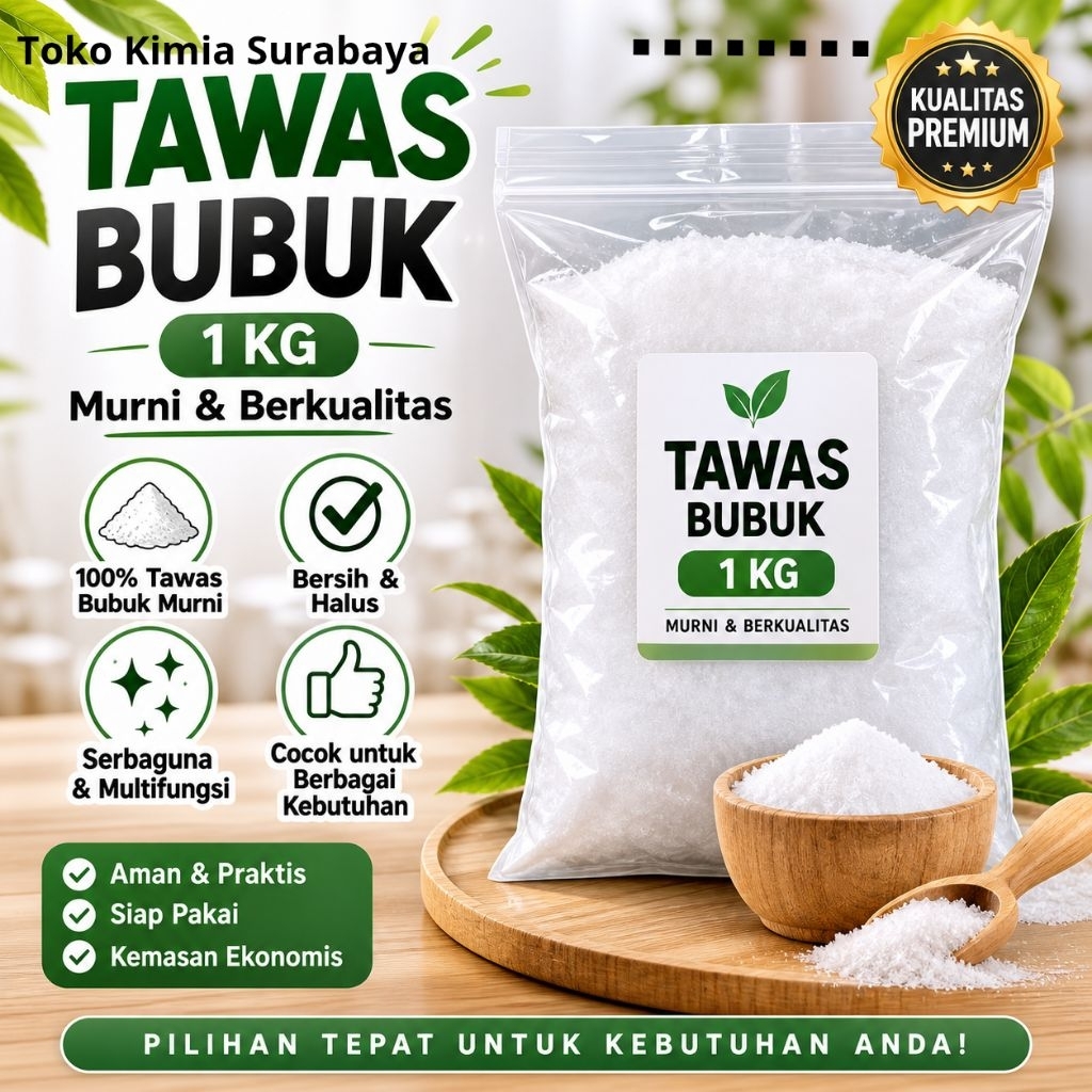 Tawas bubuk 1 kg / Penjernih air / Tawas 1 kg / Tawas Penghilang Bau