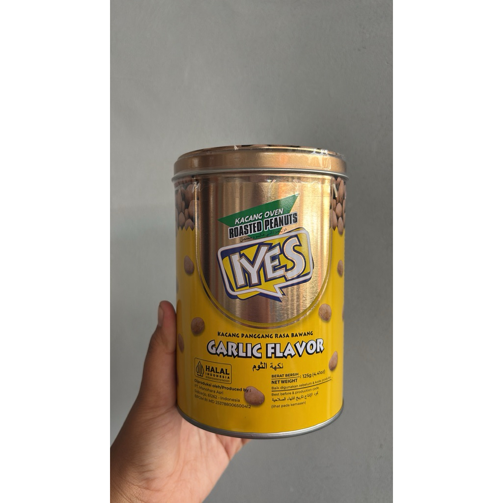 IYES Kaleng Kacang Oven Garlic/Rasa Bawang