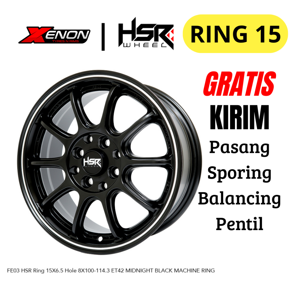 VELG MODEL CE28 RING 15 UNTUK MOBILIO HONDA FREED AGYA CALYA VELG HSR FE03 RING 15 toko velg ciledug