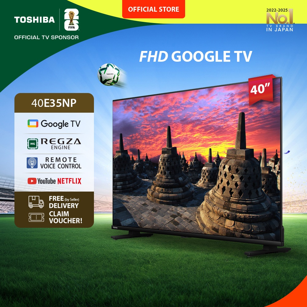[FHD Google TV] [SPESIAL UNTUK INDONESIA] [KHUSUS ONLINE] Toshiba TV 40" FHD Google TV - Regza Engin