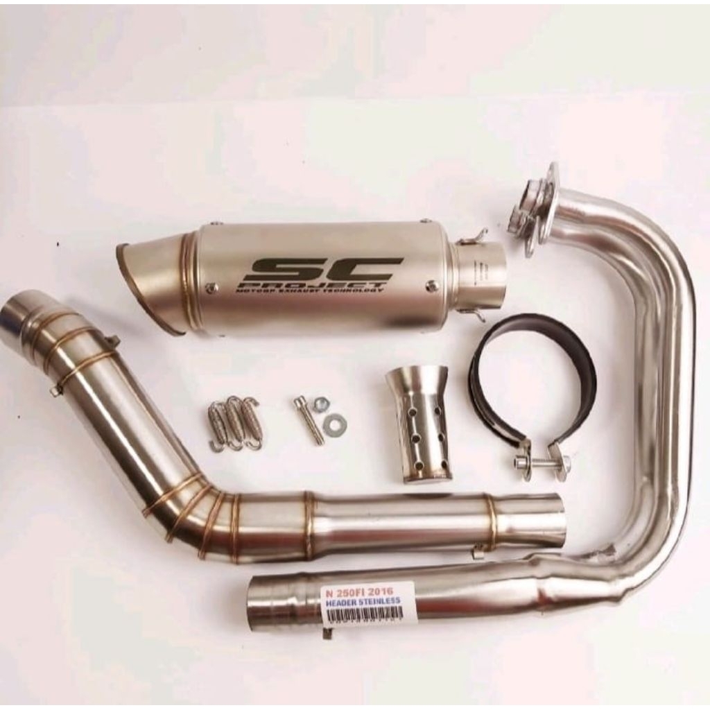 Knalpot SC-PROJECT CR-T Titanium/Black Ori Taiwan NMAX PCX VARIO AEROX R15 R25 MXKING CB150 CBR150 N