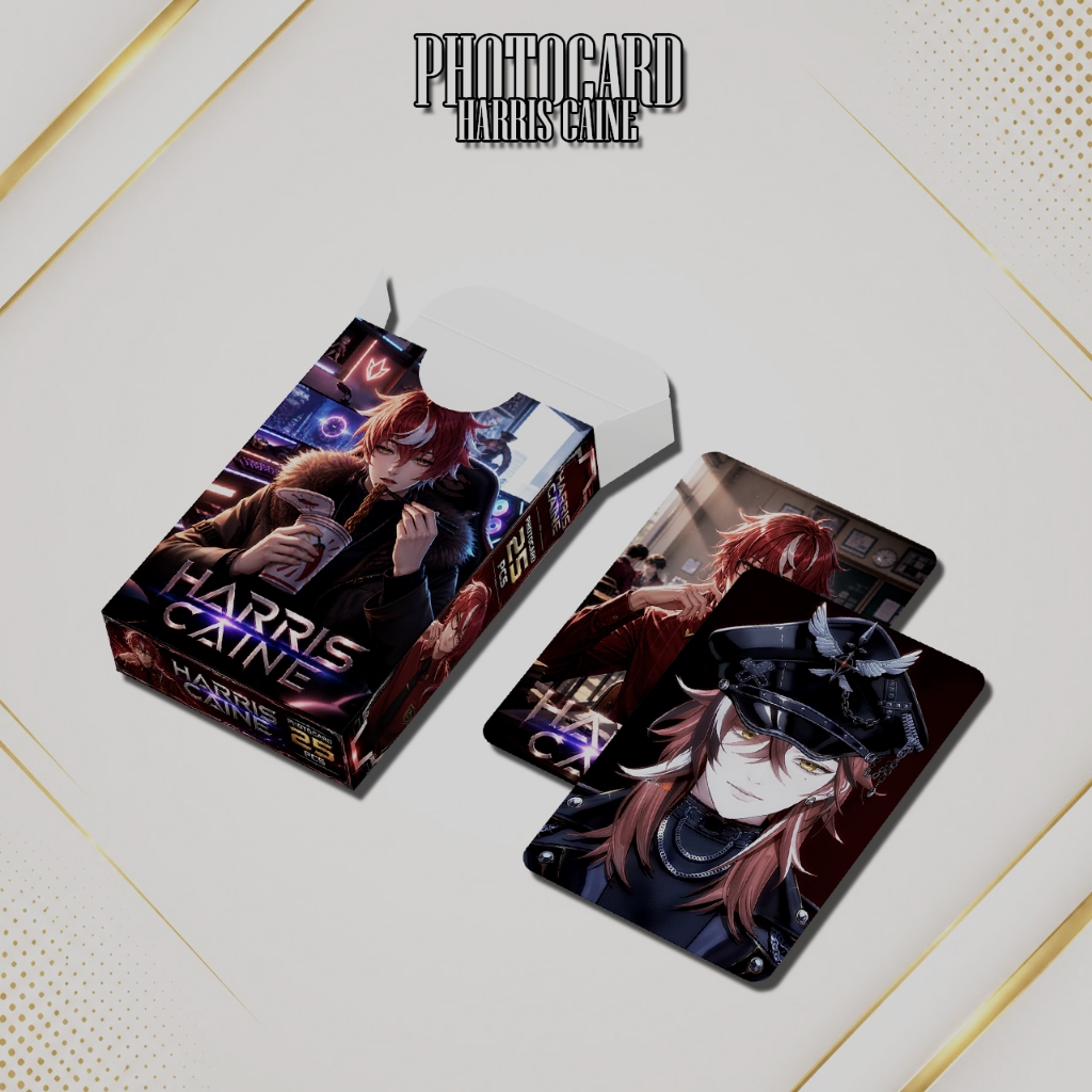 PHOTOCARD SET HARRIS CAINE VTUBER EOS PREMIUM FREE BOX