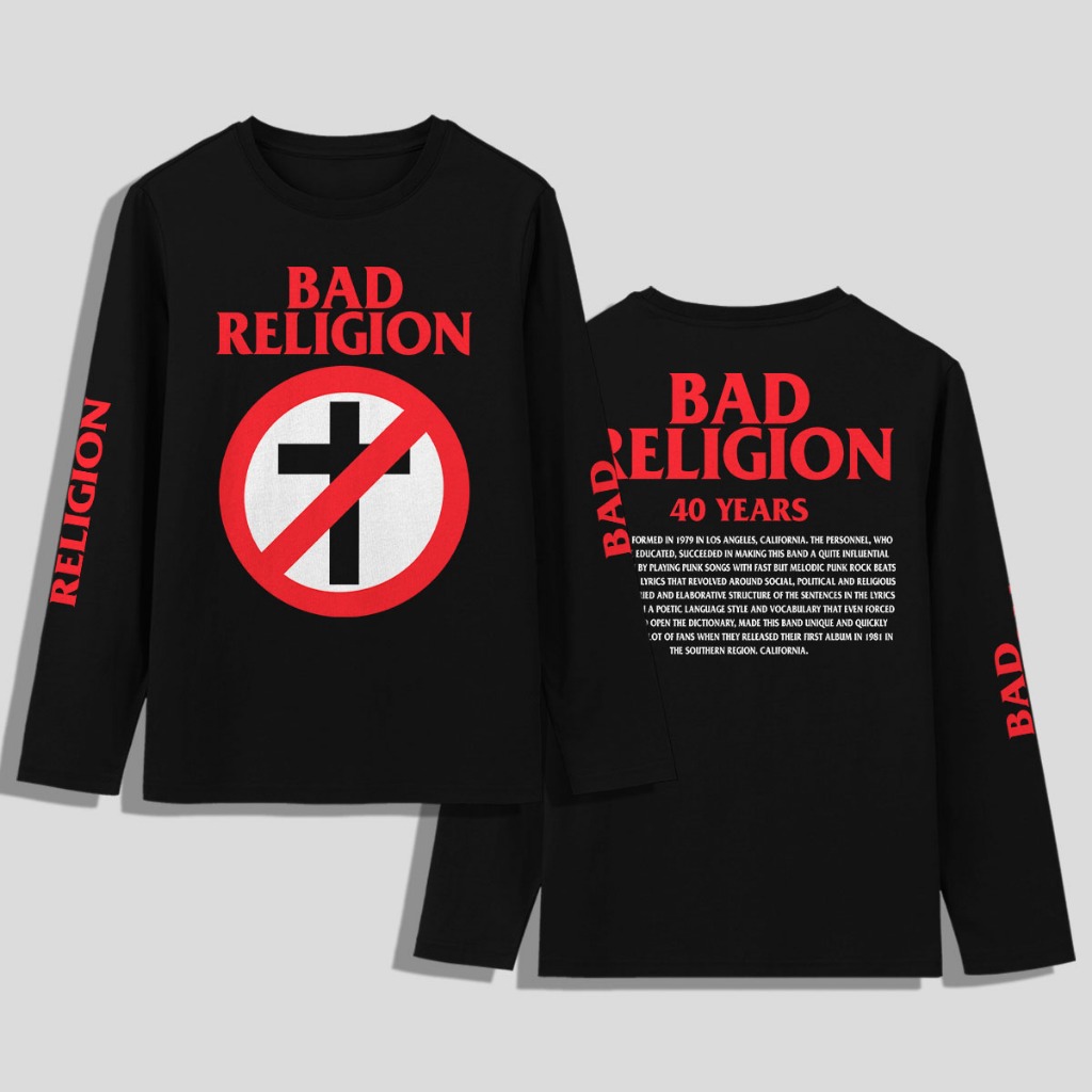 Goodnes Club - Kaos Lengan Panjang Bad Religion Atasan pria wanita Baju Pria Wanita