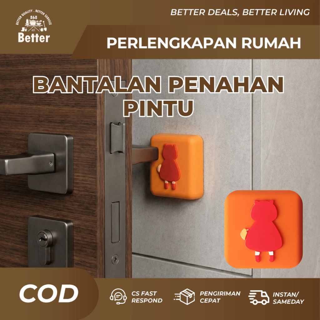 Door Stopper Silikon Motif Anak Lucu Pelindung Dinding Rumah