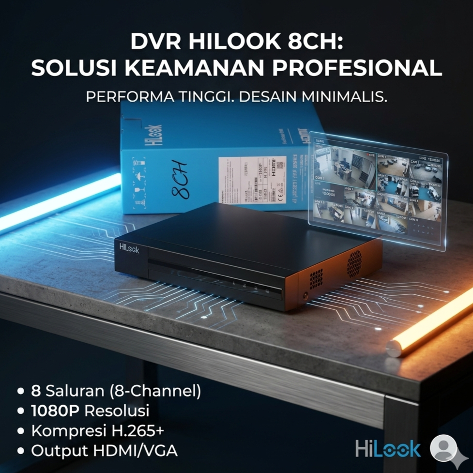 HILOOK DVR-208G-M1 - HILOOK DVR 8CH 2MP
