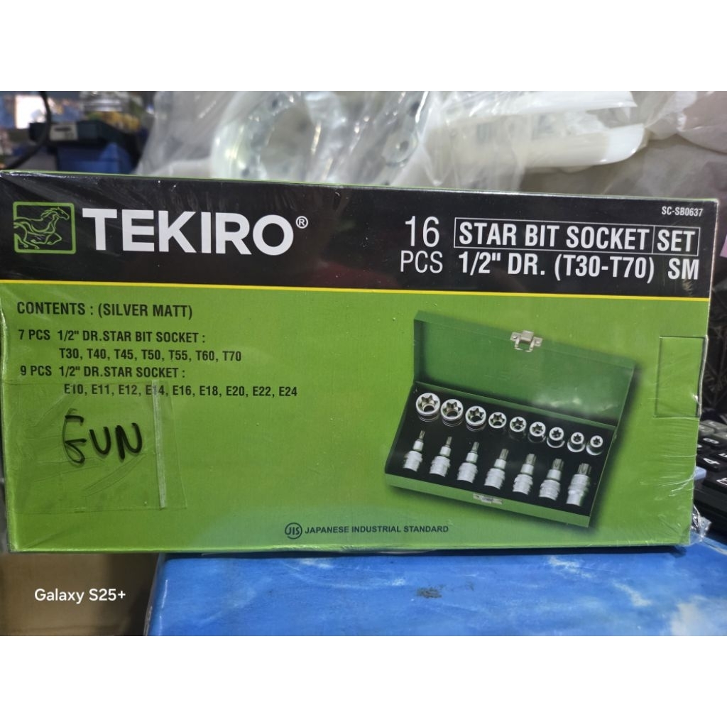 kunci set shock bintang tekiro komplit 16 pcs