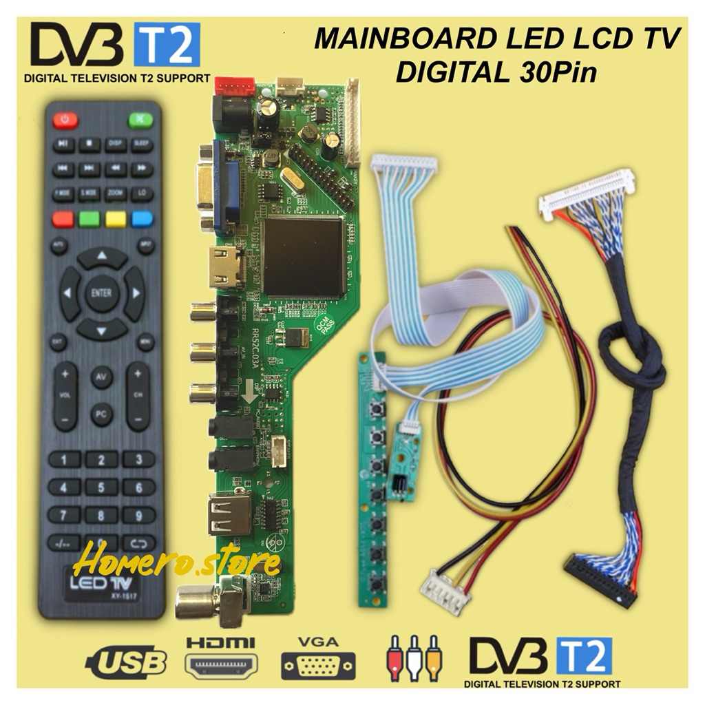Mainboard DTV Universal LCD LED TV Digital DVBT2 PANEL 30Pin