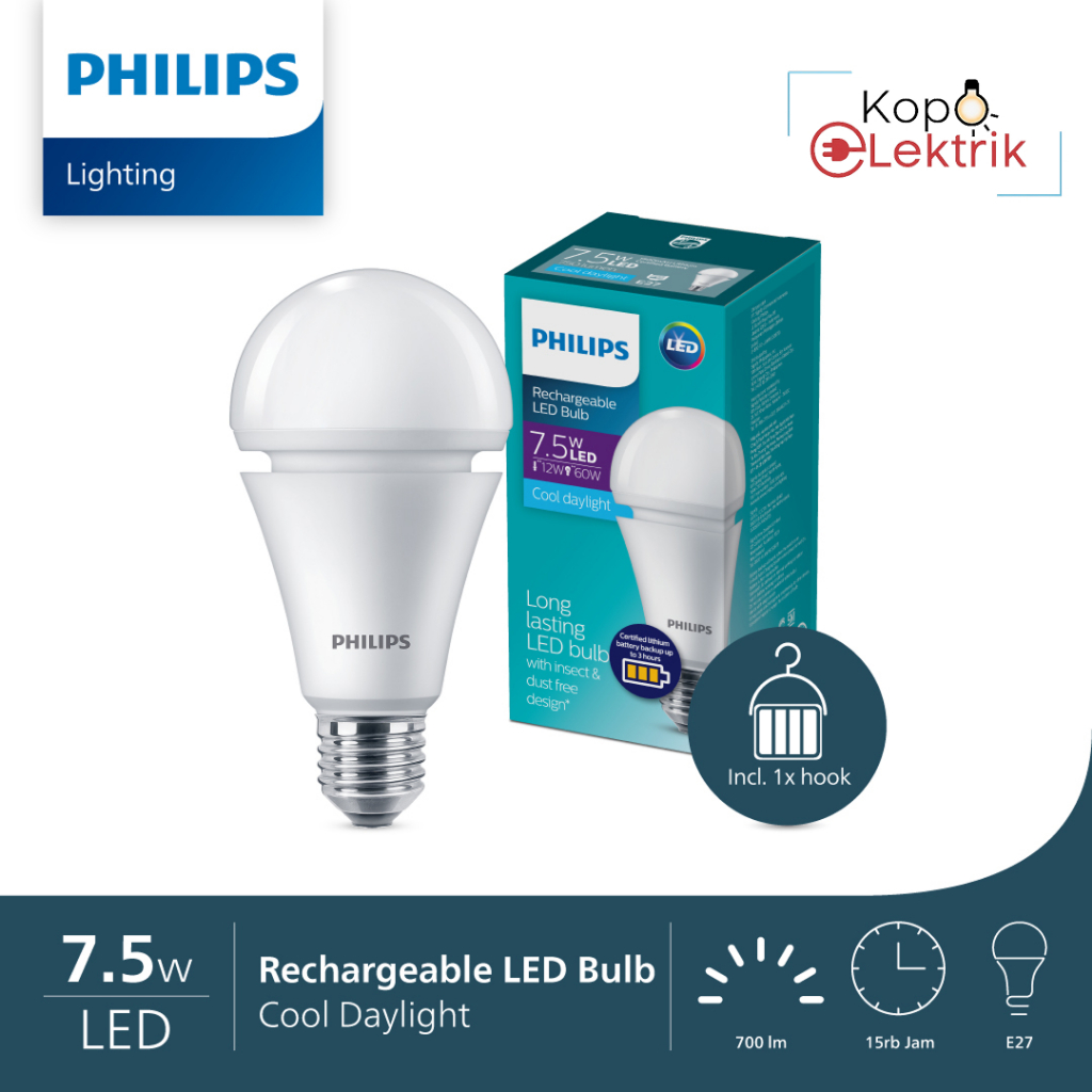 Lampu Emergency Philips 7.5W Lampu Darurat Putih